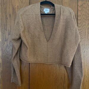 Urban Outfitters Women's Crop Camel Sweater